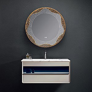 Тумба с раковиной Black&White Gravity V-2433 100 серая для ванной в интернет-магазине Sanbest