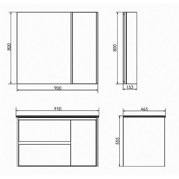 Зеркало со шкафом Comforty Бремен 90 в ванную от интернет-магазине сантехники Sanbest
