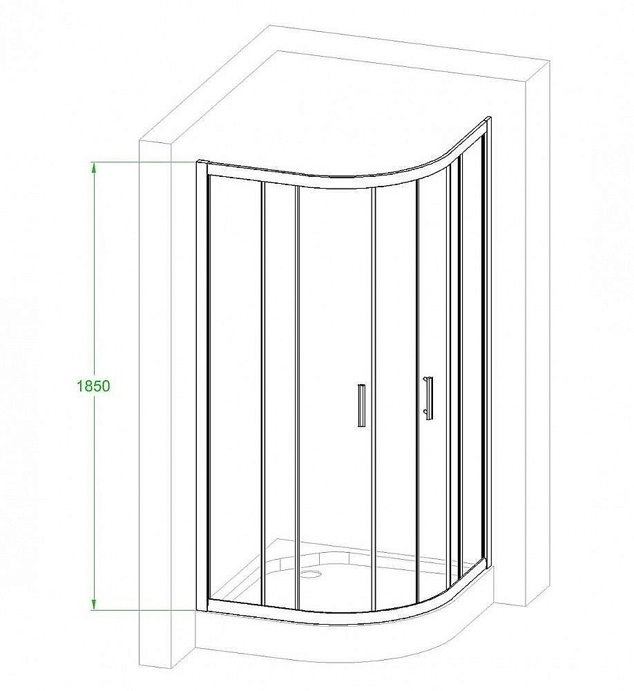 Душевой уголок Royal Bath RB100HK-T 100х100 прозрачный купить в интернет-магазине Sanbest