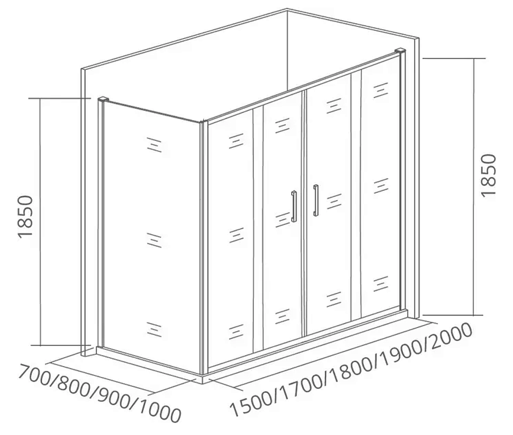 Душевой уголок Good Door Infinity WTW-TD+SP+SP 170х70 стекло матовое/профиль хром купить в интернет-магазине Sanbest