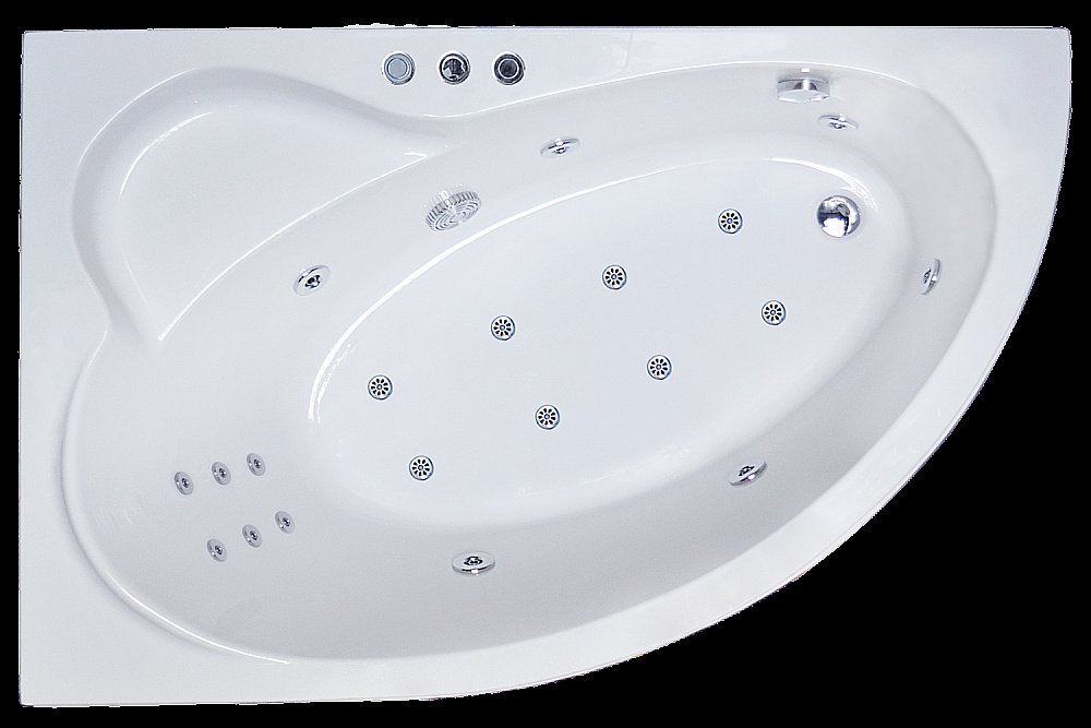 Акриловая ванна Royal Bath Alpine De Luxe RB819102DL 170x100 белая с гидромассажем купить в интернет-магазине Sanbest