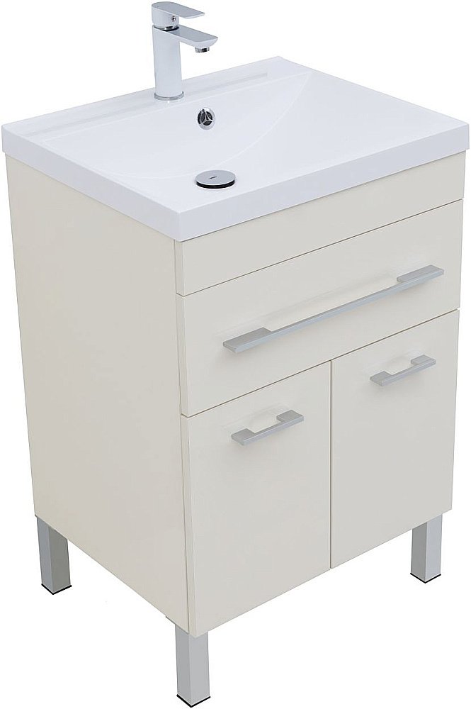 Тумба с раковиной Aquanet Верона 304535 60 крем для ванной в интернет-магазине Sanbest