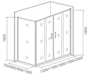 Душевой уголок Good Door Infinity WTW-TD+SP+SP 170х70 стекло матовое/профиль хром купить в интернет-магазине Sanbest