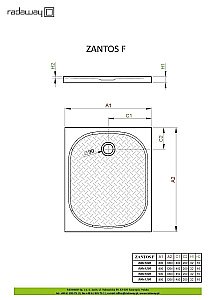 Душевой поддон Radaway Zantos F M3ZNF1280-06 80x120 белый купить в интернет-магазине Sanbest