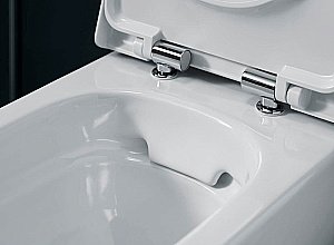 Унитаз подвесной Geberit Smyle Square 500.683.00.2 белый глянцевый, безободковый, с сиденьем микролифт купить в интернет-магазине Sanbest