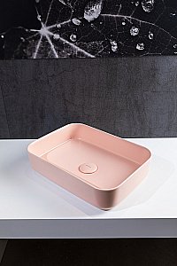 Раковина накладная Allen Brau Fantasy 50 4.11021.SM розовая купить в интернет-магазине Sanbest