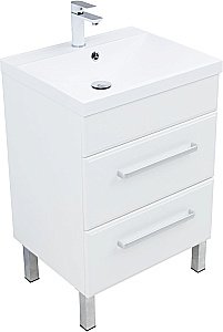 Тумба с раковиной Aquanet Лукка 302396 60 белый для ванной в интернет-магазине Sanbest