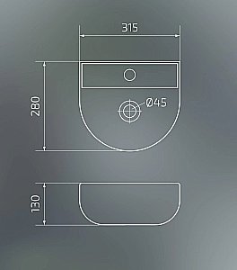 Раковина подвесная Gid Suspendido 31,5 N9136 61126 белая купить в интернет-магазине Sanbest