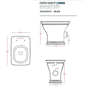 Унитаз напольный Artceram CIVITAS CIV003 34 00 серый купить в интернет-магазине Sanbest