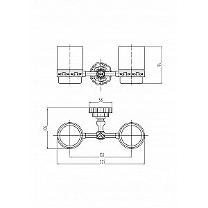 Стакан Milacio Villena MC.904.BR бронза купить в интернет-магазине сантехники Sanbest