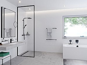 Внешняя часть излива на ванну Hansgrohe Exafill S  58117140 купить в интернет-магазине сантехники Sanbest