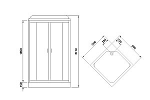 Душевая кабина Royal Bath RB90HP6-WC 90x90 профиль белый/стекло матовое купить в интернет-магазине Sanbest