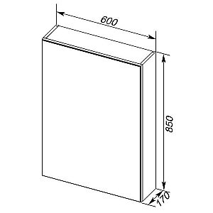Зеркальный шкаф Aquanet Алвита 60 серый антрацит купить в интернет-магазине сантехники Sanbest