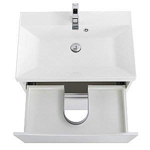 Тумба с раковиной BelBagno 70 MARINO-700-2C-PIA-BL-P+BB700/450-LV-ART-AST-NERO Bianco Lucido для ванной в интернет-магазине Sanbest