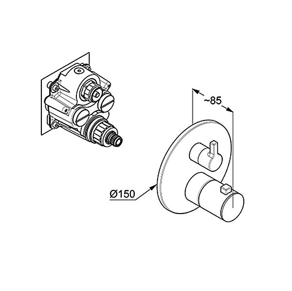Смеситель для душа Kludi Nova Fonte Puristic 208105315 белый матовый купить в интернет-магазине сантехники Sanbest