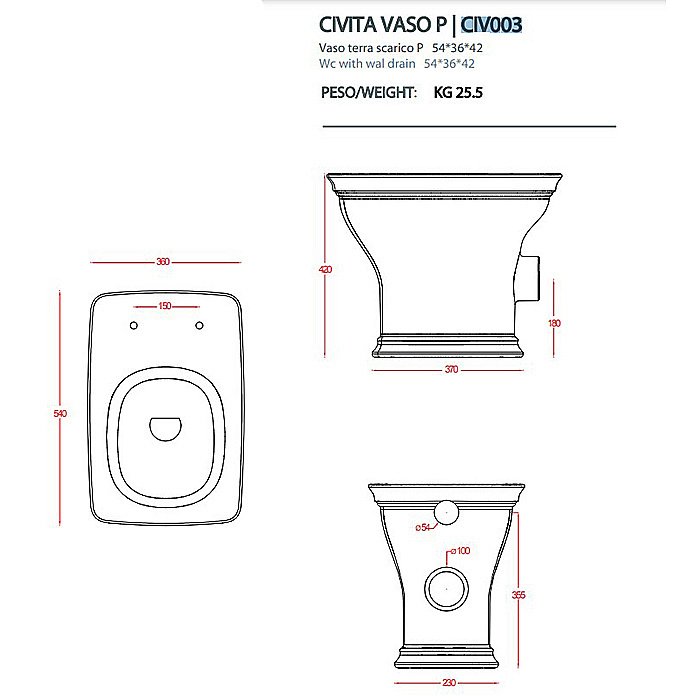 Унитаз напольный Artceram CIVITAS CIV003 34 00 серый купить в интернет-магазине Sanbest