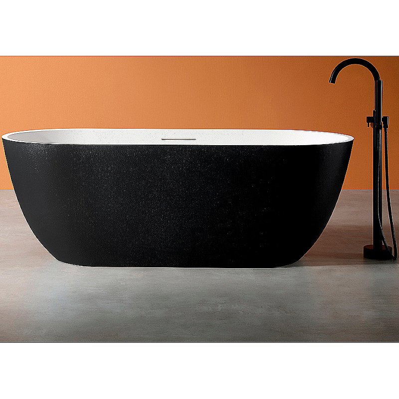 Ванна Abber Frankfurt 170x75 AM9941BW черно-белая матовая купить в интернет-магазине Sanbest