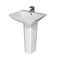 Раковина с пьедесталом Azario Seta 56 AZ-5002 белая купить в интернет-магазине Sanbest