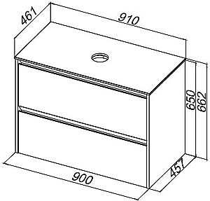 Тумба с раковиной Allen Brau Activity 90 1.34005.WM белая матовая/черный брашированный для ванной в интернет-магазине Sanbest