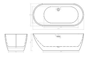 Ванна акриловая CeruttiSPA COMO CT9901 160х75 белая купить в интернет-магазине Sanbest
