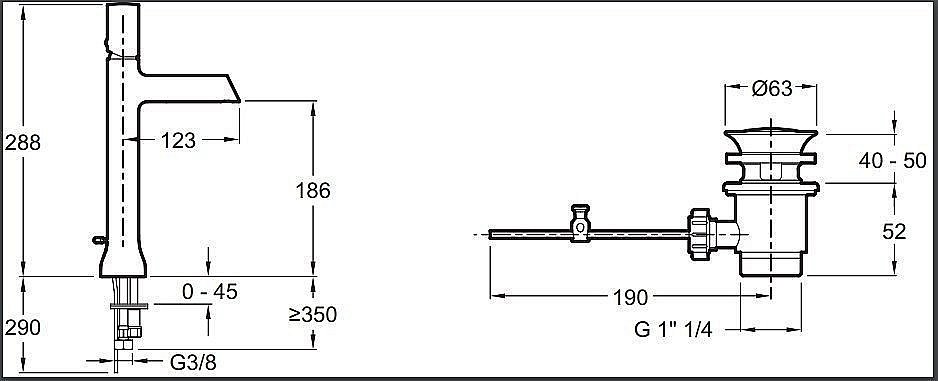 Cмеситель для раковины Jacob Delafon TOOBI E8990-BN Никель купить в интернет-магазине сантехники Sanbest