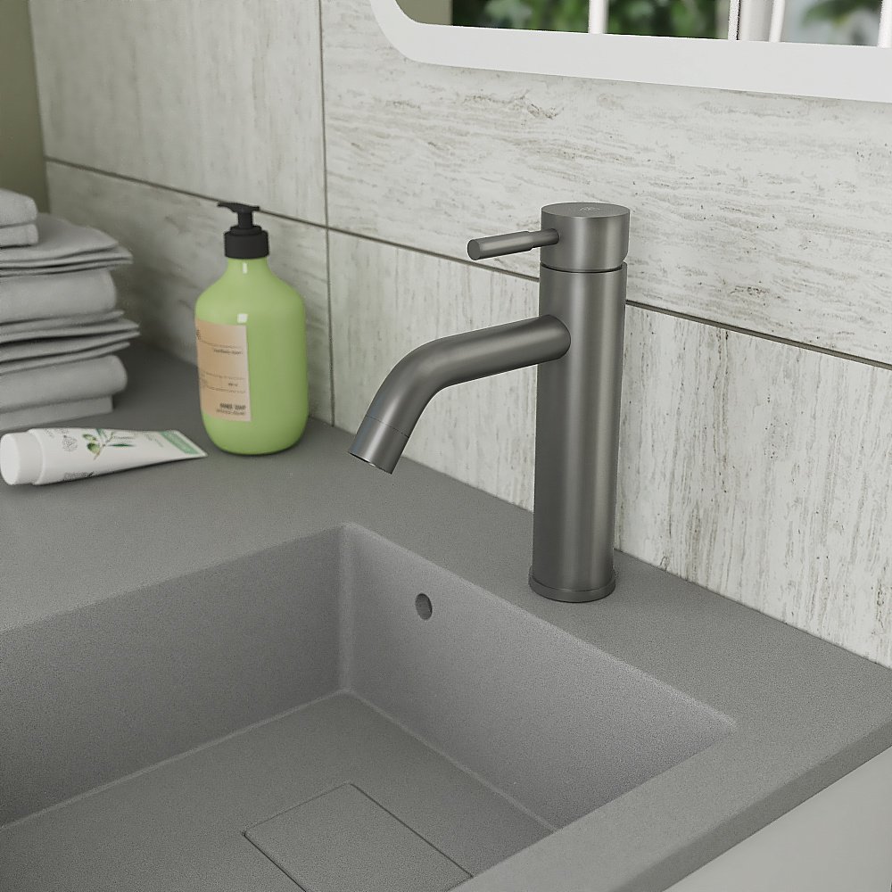 Смеситель для раковины Rush Melos SUS1101-11Grey графит купить в интернет-магазине сантехники Sanbest