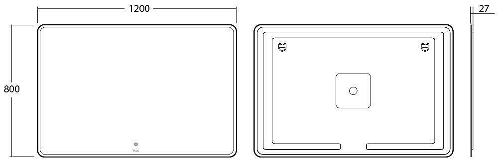 Зеркало с LED подсветкой Owl 1975 Skansen 120 в ванную от интернет-магазине сантехники Sanbest