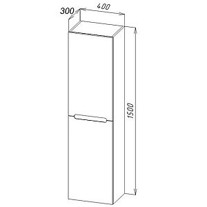 Шкаф BelBagno ETNA 1500 40 Rovere Nature для ванной в интернет-магазине сантехники Sanbest