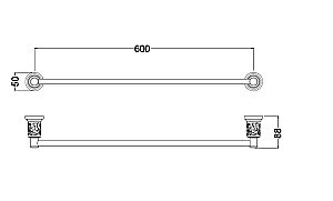 Полотенцедержатель Schein Carving 7065037 хром купить в интернет-магазине сантехники Sanbest
