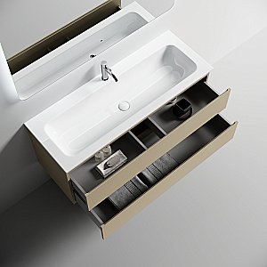 Тумба с раковиной Sancos FOLK FL120CP/CN7017 120 капучино для ванной в интернет-магазине Sanbest