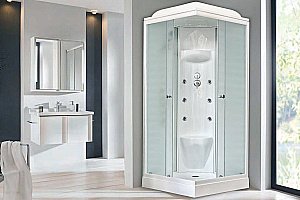 Душевая кабина Royal Bath RB80HP7-WC 80x80 профиль белый/стекло матовое купить в интернет-магазине Sanbest