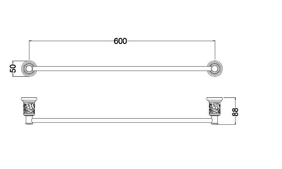 Полотенцедержатель Schein Carving 7065037 хром купить в интернет-магазине сантехники Sanbest