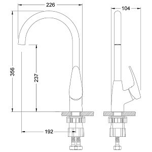 Смеситель для кухни Lemark Linara LM0405PBG бежевый купить в интернет-магазине сантехники Sanbest