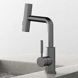 Смеситель для раковины Black&white Sky Day SD3028GM оружейная сталь матовая купить в интернет-магазине сантехники Sanbest