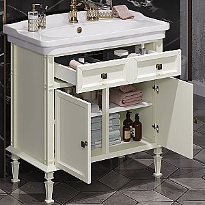 Тумба с раковиной Опадирис КАНТАРА 00-00007479 85 слоновая кость для ванной в интернет-магазине Sanbest