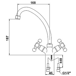 Смеситель для кухни Kaiser Carlson Eco 11063 купить в интернет-магазине сантехники Sanbest