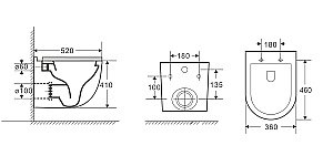 Унитаз подвесной WeltWasser MARBERG 507 + HEIMBACH 043 MT-BL + MAR 507 SE GL-WT черный матовый, безободковый, с крышкой микролифт, слив-торнадо, с инсталляцией и белой кнопкой купить в интернет-магазине Sanbest