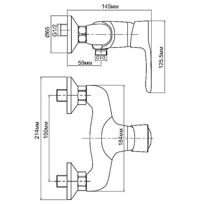Смеситель для душа Aquanet Eurodisk SD20817 купить в интернет-магазине сантехники Sanbest