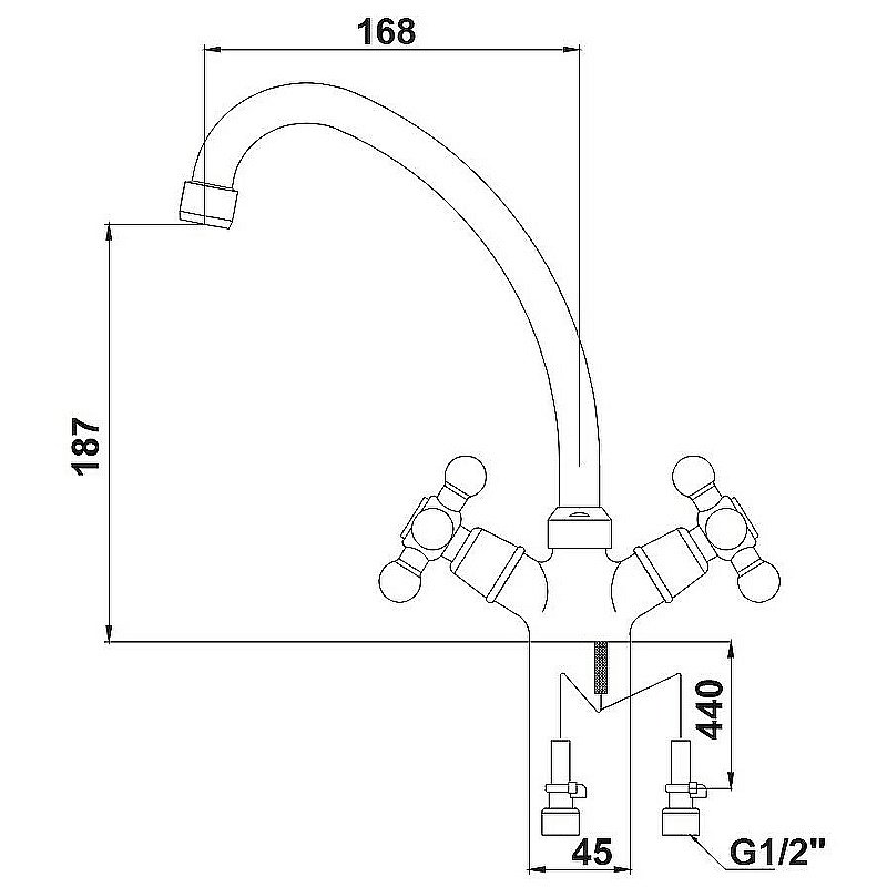 Смеситель для кухни Kaiser Carlson Eco 11063 купить в интернет-магазине сантехники Sanbest