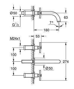 Смеситель для раковины Grohe Atrio New M-size 20164003 хром купить в интернет-магазине сантехники Sanbest