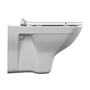 Унитаз подвесной Cersanit CARINA XL CO DPL EO slim c инсталляцией VECTOR/кнопка CORNER хром глянцевый, с крышкой микролифт, безободковый купить в интернет-магазине Sanbest