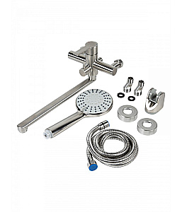 Смеситель для ванны Agger Easy A3121122 с душевым набором, сатин матовый купить в интернет-магазине сантехники Sanbest