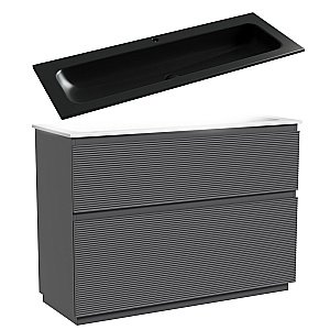 Тумба с раковиной Sancos FOLK Floor FL120FGS/CN7017MB 120 Grey soft для ванной в интернет-магазине Sanbest