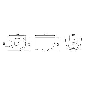Унитаз подвесной с инсталляцией Berges NOVUM F5 43344 белый/кнопка черная, безободковый, с крышкой микролифт купить в интернет-магазине Sanbest