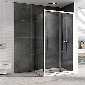 Душевой уголок ABBER Schwarzer Diamant 150х60 AG30150H-S60 стекло прозрачное/профиль хром купить в интернет-магазине Sanbest