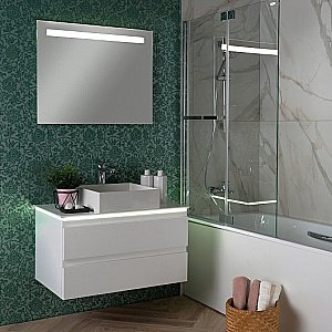 Тумба с раковиной и столешницей Jacob Delafon MADELEINE 80 белый матовый для ванной в интернет-магазине Sanbest