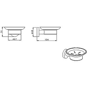 Мыльница Aquatek Вега AQ4003MB черная купить в интернет-магазине сантехники Sanbest