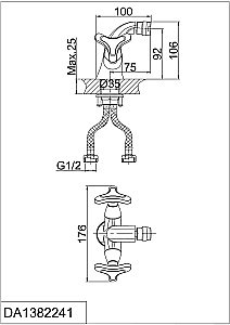 Смеситель для биде D&K Hessen Goethe DA1382241 купить в интернет-магазине сантехники Sanbest
