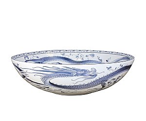 Раковина накладная Bronze de Luxe Dynasty 40,5 4008 с декором купить в интернет-магазине Sanbest