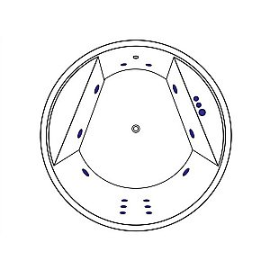 Ванна акриловая EXCELLENT Great Arc SMART WAEX.GRE16.SMART.CR 160x160 белая с гидромассажем купить в интернет-магазине Sanbest